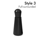 Black espresso tamper, Style 3 full-surrounded, barista coffee accessory on white background